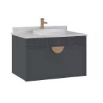 Orka Molino 80 Cm Antrasit Banyo Dolabı Alt Modül Ve Lavabo