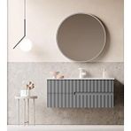 Orka Moonlight 120 Cm Mat Gri Banyo Dolabı Takımı