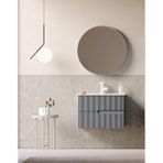 Orka Moonlight 70 Cm Mat Gri Banyo Dolabı Takımı