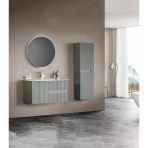 Orka Moonlight 70 Cm Mat Gri Banyo Dolabı Ve Boy Dolabı Takımı