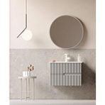 Orka Moonlight 90 cm Antrasit Banyo Dolabı Alt Modül ve Lavabo