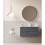 Orka Moonlight 90 Cm Mat Antrasit Banyo Dolabı Takımı