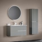 Orka Moonlight ORKA5003390 Mat Gri Lake 90 cm Banyo Dolabı Takımı