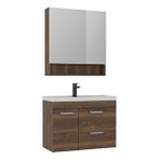 Orka Nova 80 Cm Ceviz Banyo Dolabı Takımı Çok Renkli