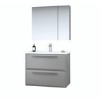 Orka Nuvola 80 cm Parlak Lake Gri Banyo Dolabı Takımı