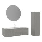 Orka Olbia 120 Cm Mat Kaşmir Banyo Dolabı Takımı Ve Boy Dolabı