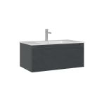 Orka Olbia 80 Cm Mat Antrasit Banyo Dolabı Alt Modül Lavabo