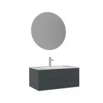 Orka Olbia 80 Cm Mat Antrasit Banyo Dolabı Takımı