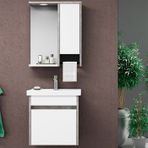 Orka ORKA5003340 Aydos Retro Gümüş 55 cm Banyo Dolabı Takımı