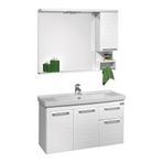 Orka Perge 100 cm Mdf Beyaz Banyo Dolabı
