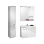 Orka Perge 85 cm Beyaz Banyo Dolabı
