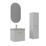Orka Procida 60 Cm Mat Beyaz Banyo Dolabı Takımı Ve Boy Dolabı