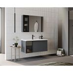 Orka Pure 80 Cm Mat Antrasit Banyo Dolabı Takımı