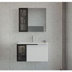 Orka Pure 80 Cm Mat Beyaz Banyo Dolabı Takımı Çok Renkli