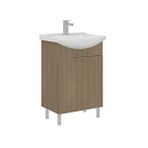Orka Purus 55 Cm Ayaklı Lavabolu Banyo Alt Dolabı Meşe