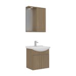 Orka Purus 55 cm Budva Spot Aynalı Kapaklı Aynalı Dolaplı Banyo Dolabı Takımı