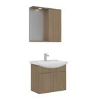 Orka Purus 65 cm Budva Spot Aynalı Kapaklı Aynalı Dolaplı Banyo Dolabı Takımı