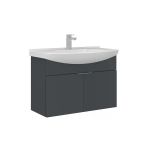 Orka Purus 80 Cm Mat Antrasit Banyo Dolabı Alt Modül Lavabo (Asma)