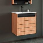 Orka Ricato 60 Cm Kiraz Banyo Dolabı Alt Modül Ve Lavabo Çok Renkli