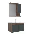 Orka Serra 85 Cm Navaro/Antrasit Banyo Dolabı Takımı