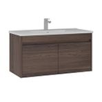 Orka Side 100 Cm Kapaklı Lavabolu Banyo Alt Dolabı Ceviz