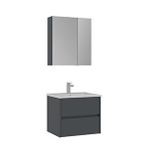 Orka Side 65 cm Antrasit Çekmeceli Banyo Dolabı Takımı