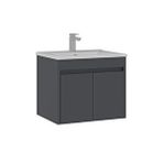 Orka Side 65 Cm Kapaklı Lavabolu Banyo Alt Dolabı Antrasit
