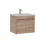 Orka Side 65 Cm Kapaklı Lavabolu Banyo Alt Dolabı Meşe