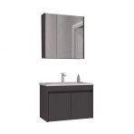 Orka Side 65 cm Mdf Kapaklı Antrasit Banyo Dolabı Takımı