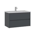 Orka Side 85 Cm Çekmeceli Lavabolu Banyo Alt Dolabı Antrasit