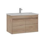 Orka Side 85 Cm Kapaklı Lavabolu Banyo Alt Dolabı Meşe