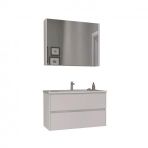 Orka Side 85 cm Mdf Cekmeceli Beyaz Banyo Dolabı Takımı