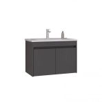 Orka Side 85 cm Mdf Kapaklı Antrasit Banyo Dolabı Alt Modul Lavabo