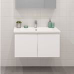Orka Terme 80 Cm Parlak Beyaz Banyo Dolabı Alt Modül Ve Lavabo Çok Renkli