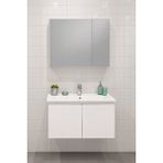 Orka Terme 80 Cm Parlak Beyaz Kapaklı Banyo Dolabı Takımı (dolaplı Ayna) Çok Renkli