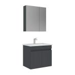 Orka Tivoli 65 Cm Mat Antrasit Banyo Dolabı Takımı