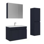 Orka Tivoli 85 Cm Mat Lacivert Banyo Dolabı Takımı Ve Boy Dolabı