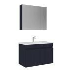 Orka Tivoli 85 Cm Mat Lacivert Banyo Dolabı Takımı