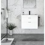 Orka Trio 65 Cm Beyaz Kapaklı Banyo Dolabı Alt Modül Ve Lavabo Çok Renkli