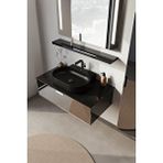 Orka Yalıköy 90 Cm, Siyah Lavabo, Banyo Dolabı Alt Modül Ve Lavabo Çok Renkli