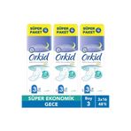 Orkid Extra Hassas Gece ( Boy 3 ) 16 Adet Süper Paket Hijyenik Ped x3