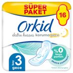 Orkid Extra Hassas Hijyenik Ped Uzun Ekstra (Boy 3) 16 Adet Ped