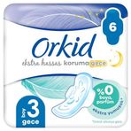 Orkid Extra Hassas Koruma (Boy 3) Gece 6lı Hijyenik Ped