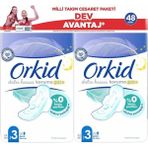 Orkid Hassas Koruma Gece 48'li Kanatlı Pedler Ekstra Yumuşak Özelliklerle Tüm Ciltler İçin