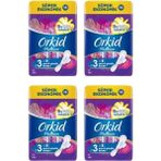 Orkid Hijyenik Ped Gece Süper Ekonomik Paket 4 Adet 16 Ped