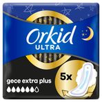Orkid Hijyenik Ped Ultra Kanatlı Gece Extra 5Li (7'Li Paket)