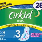 Orkid Maxi 3 Numara Gece 24lü Hijyenik Ped