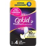 Orkid Platinum 16 Adet Gece Kullanım İçin Hijyenik Ped Boy 4 Ultra Yumuşak Konforlu Tasarım