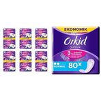 Orkid Platinum Anne Kız Paketi Uzun 72'li ve Orkid Günlük Ped Normal Dev Ekonomi Paketi 80 Ped