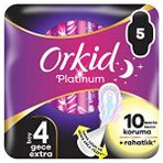 Orkid Platinum Gece Ekstra Boy 4 5 Adet Hijyenik Ped